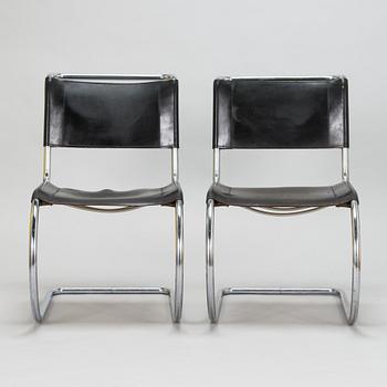 Ludwig Mies van der Rohe, stolar, ett par, "MR 10", Thonet, formgiven 1927.