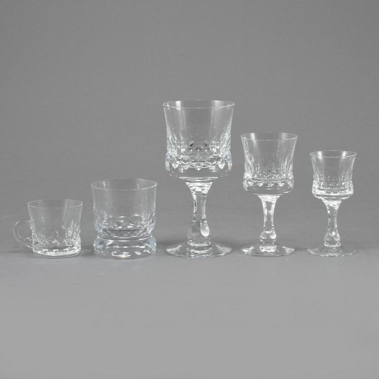 SERVISDELAR, 27 st, glas, "Prince", Göran Wärff, Kosta, 1900-talets slut.