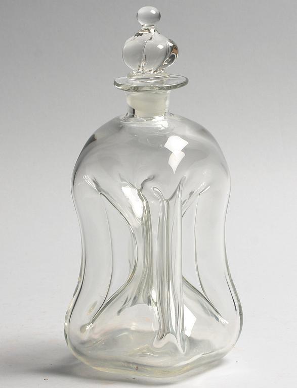 BRÄNNVINSKARAFF, glas, 1900-tal.