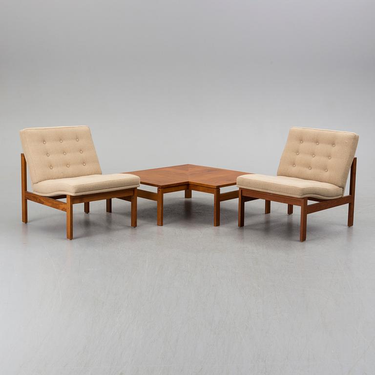 TOREN LIND & OLE GJERLOV, soffbord samt fåtöljer, tre delar, France & Son, Danmark.