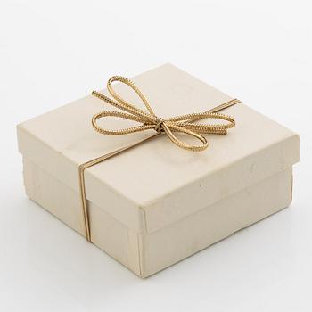 Bracelet and pendant/brooch, gilded possibly silver, with pearls 19th century.