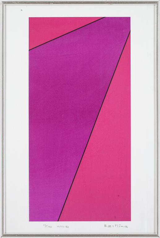 OLLE BAERTLING, färgserigrafi, signerad och numrerad 17/100.