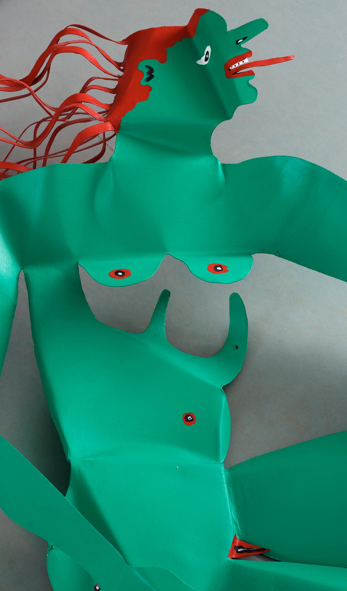 TIMO SOLIN, monumental väggskulptur, plåt, 14 delar, 1994.