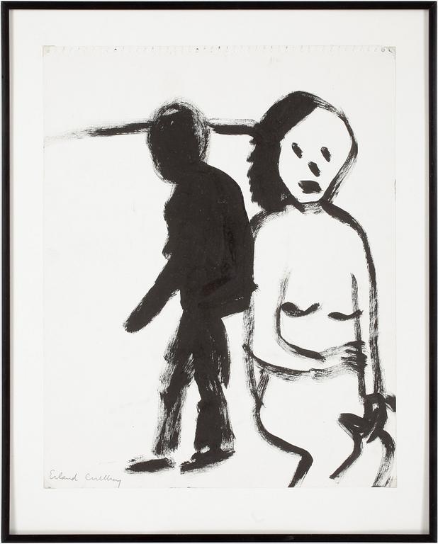 ERLAND CULLBERG, gouache på papper, signerad.