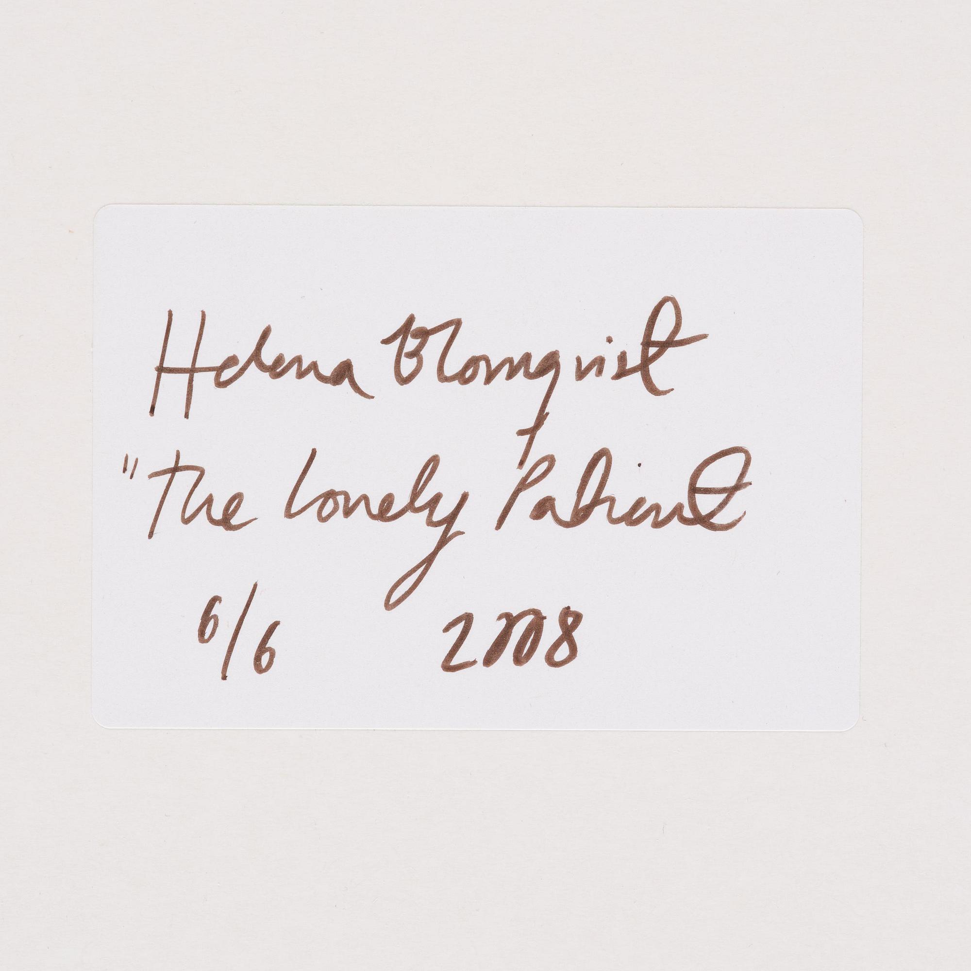 Helena Blomqvist, "The Lonely Patient", 2008.