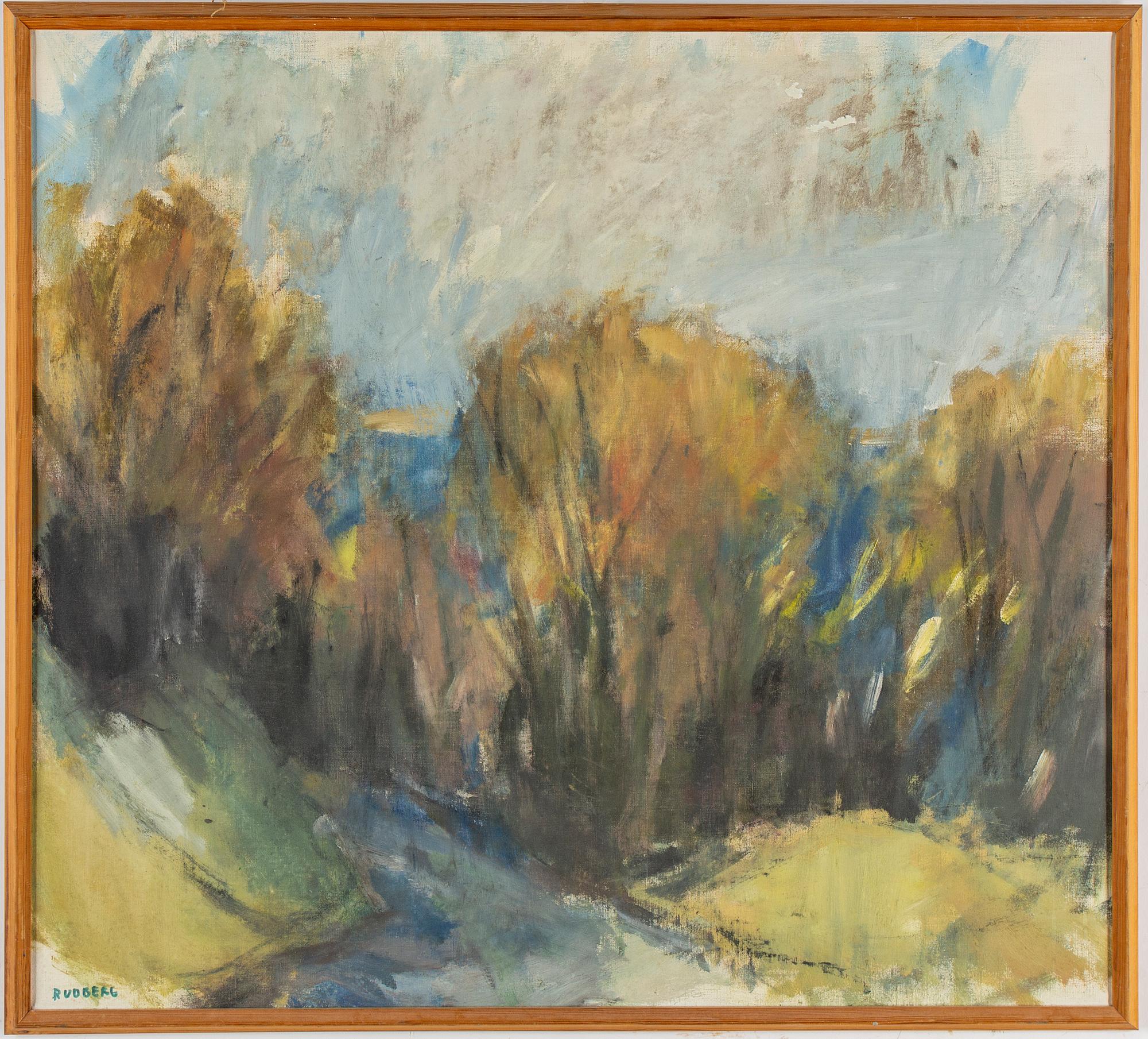 GUSTAV RUDBERG, oil on canvas, signed Rudberg and also signed on verso ...