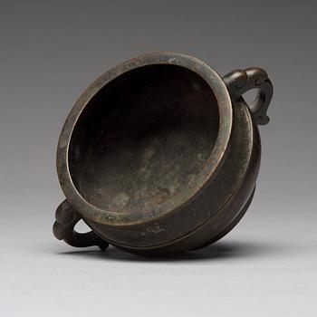 A bronze censer, Qing dynasty, presumably 18th Century.