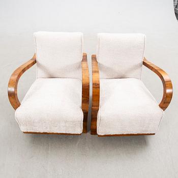 Armchairs, a pair, Art Deco, first half of the 20th century.