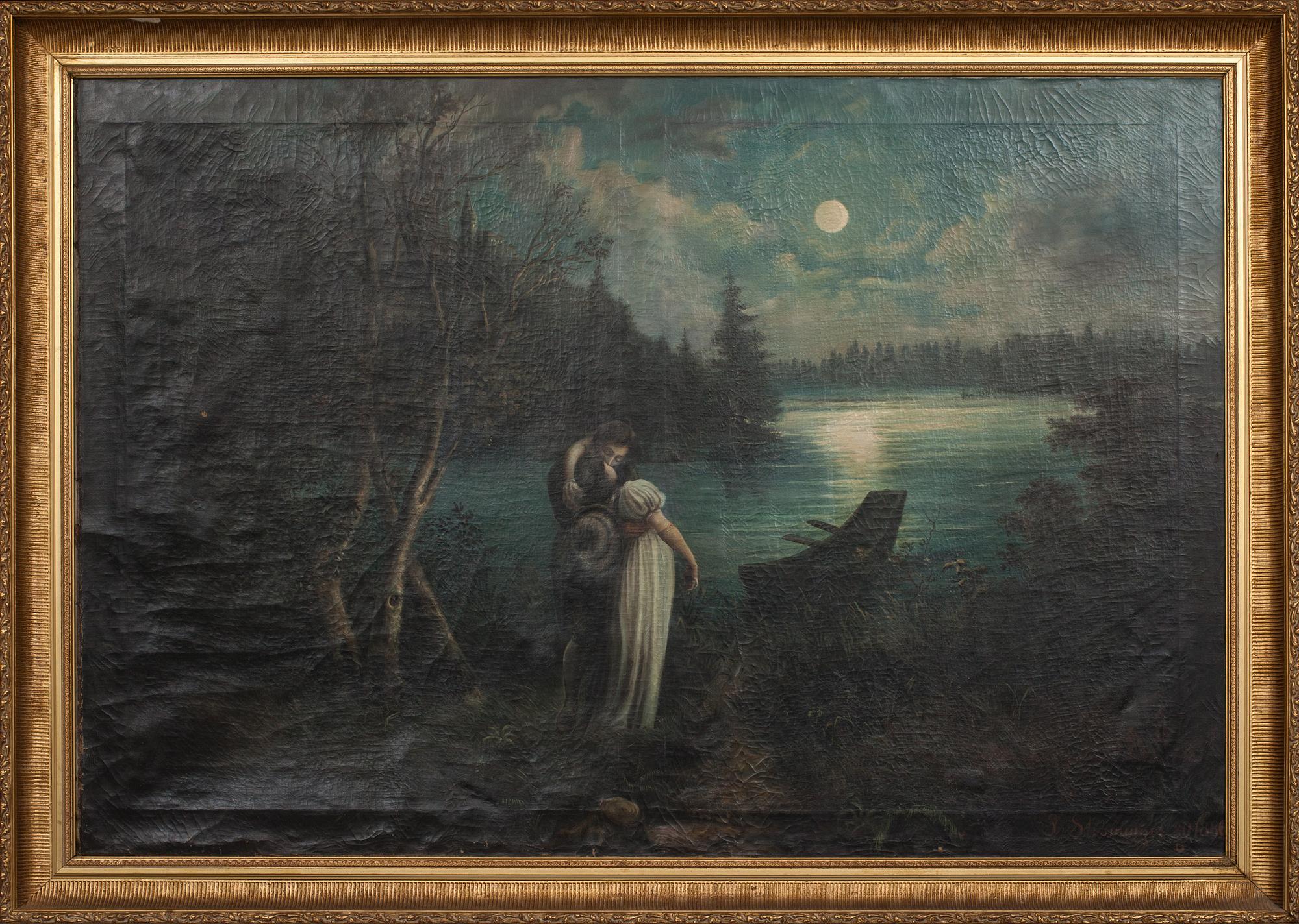 VILEM STRÖMINGER, olja på duk. Signerad och daterad 1886.