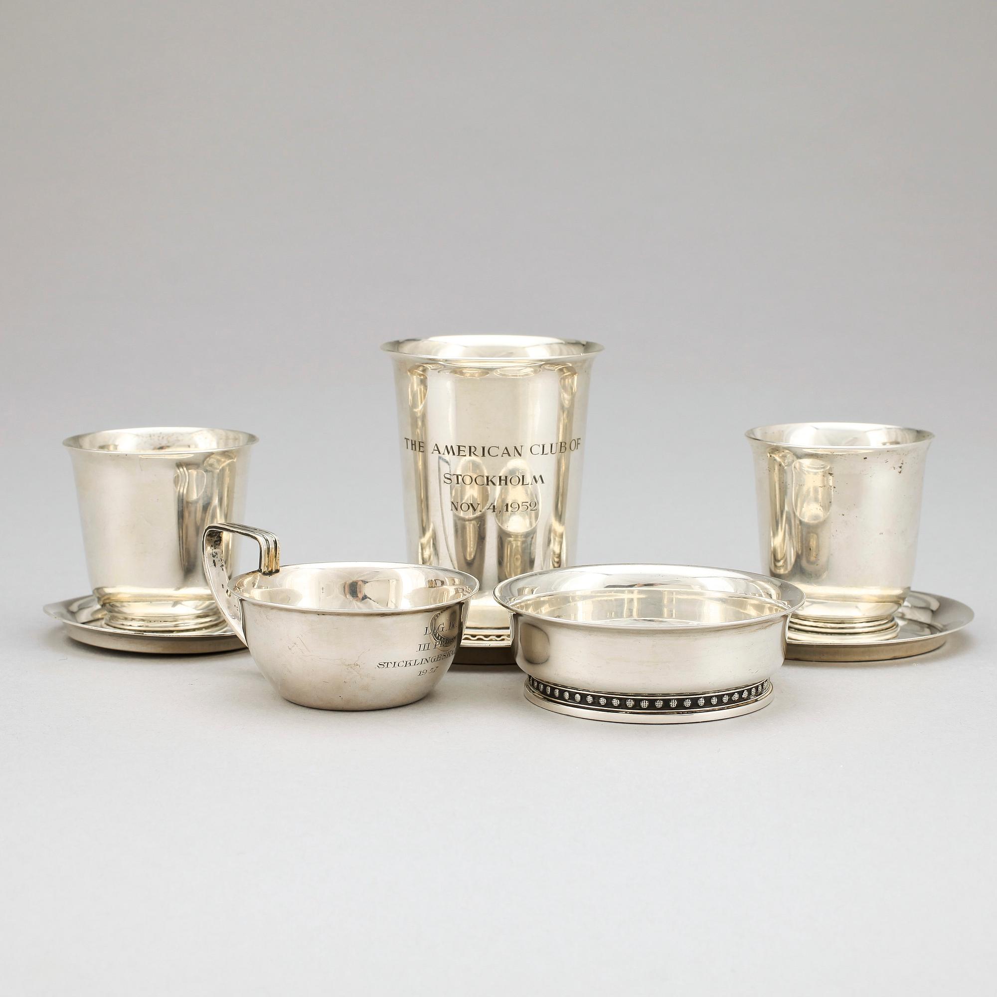 PARTI SILVER, Atelje Borgila, Stockholm, 1900-tal. Totalvikt 443 g.