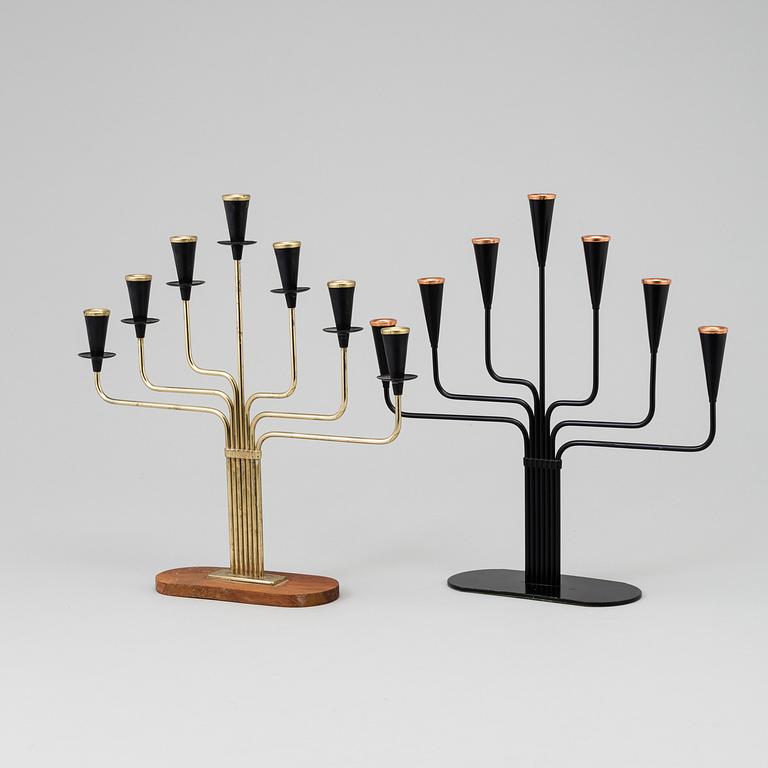 GUNNAR ANDER, two candelabra from Ystad Metall.