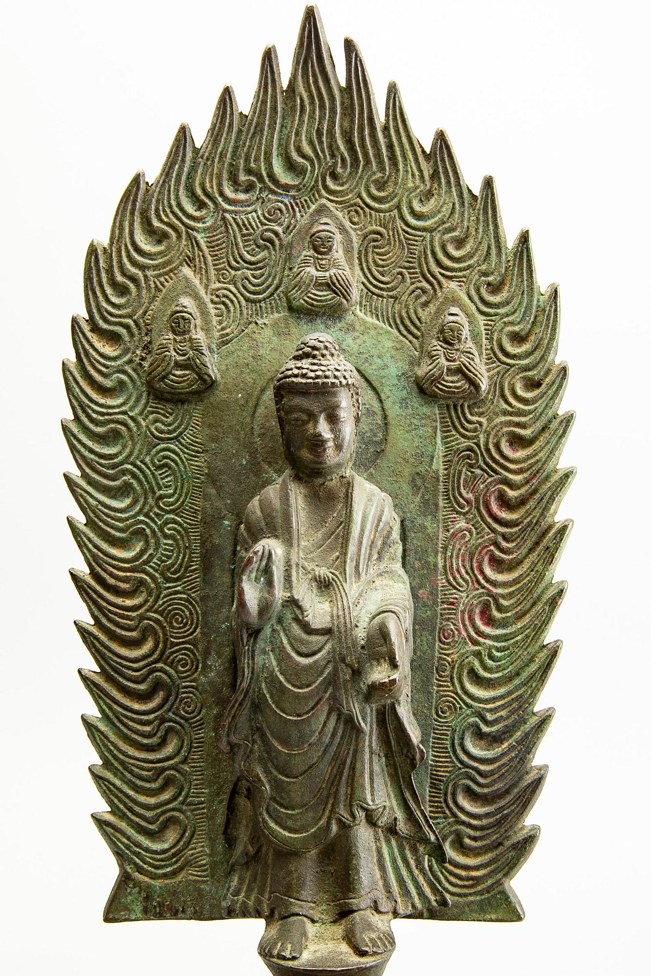 A Chinese bronze Buddha figurine 21st century.