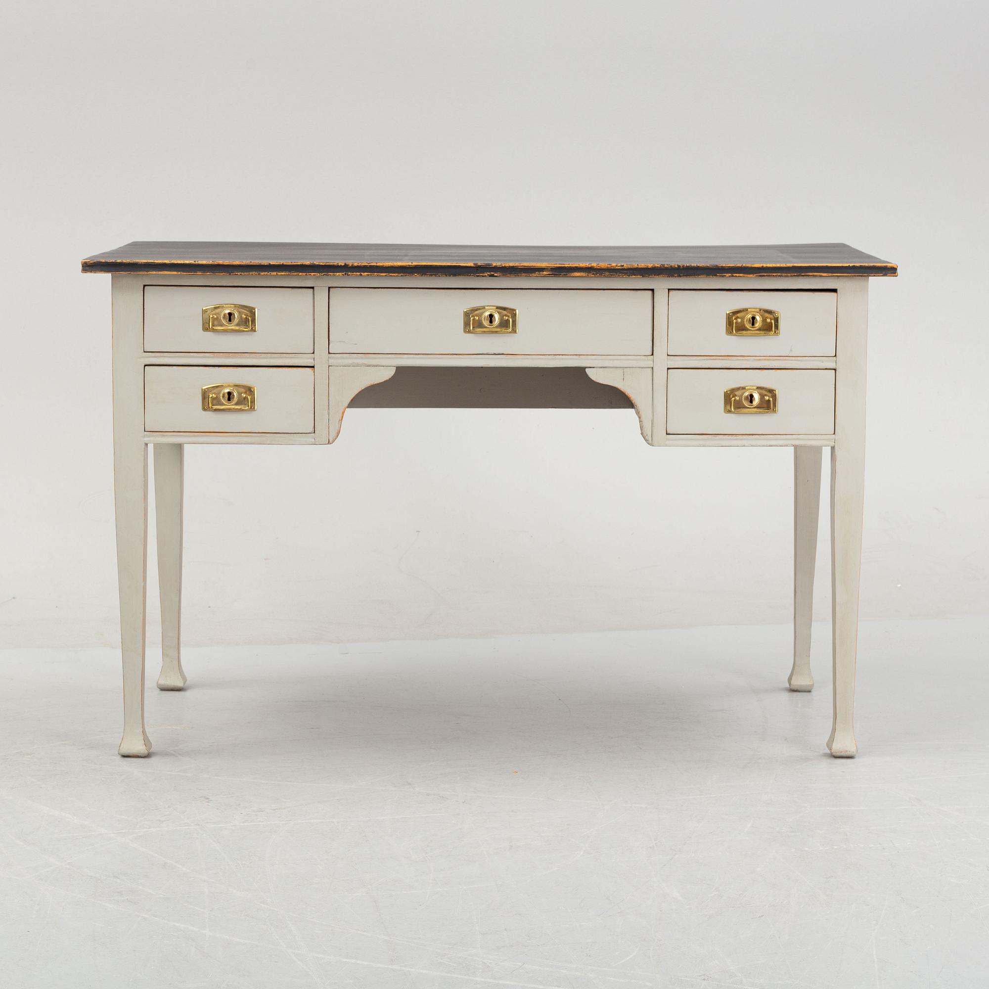 A painted desk, early 20th Century.