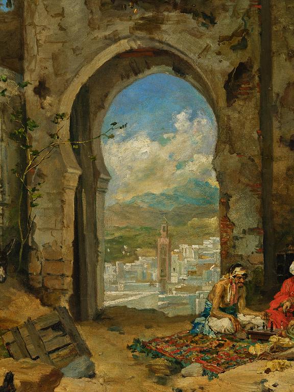 José de Cala y Moya, A company playing with a view towards Tanger in the background.