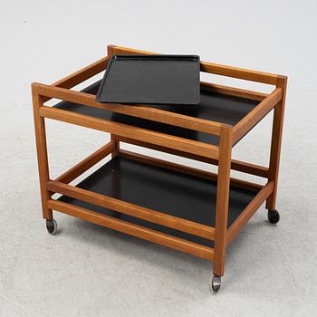 Børge Mogensen, a model '370' serving trolley, Fredericia Stolefabrik, Denmark, 1960's.