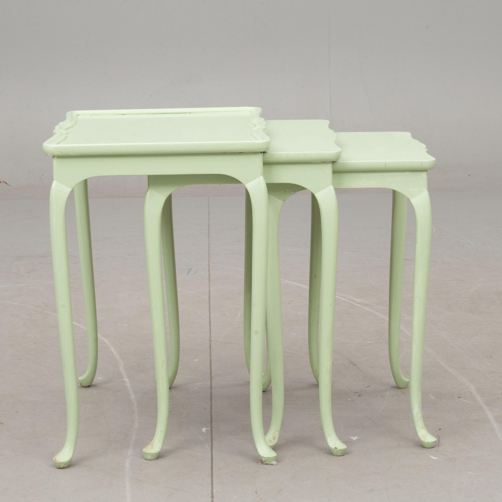 SATSBORD, 3 delar, rokokostil, 1900-tal.