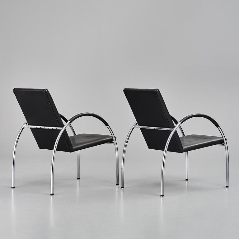 Jonas Bohlin, a pair of 'Paris' easy chairs, ed. 41 & 42, Lammhults Möbel AB, Sweden 2000.