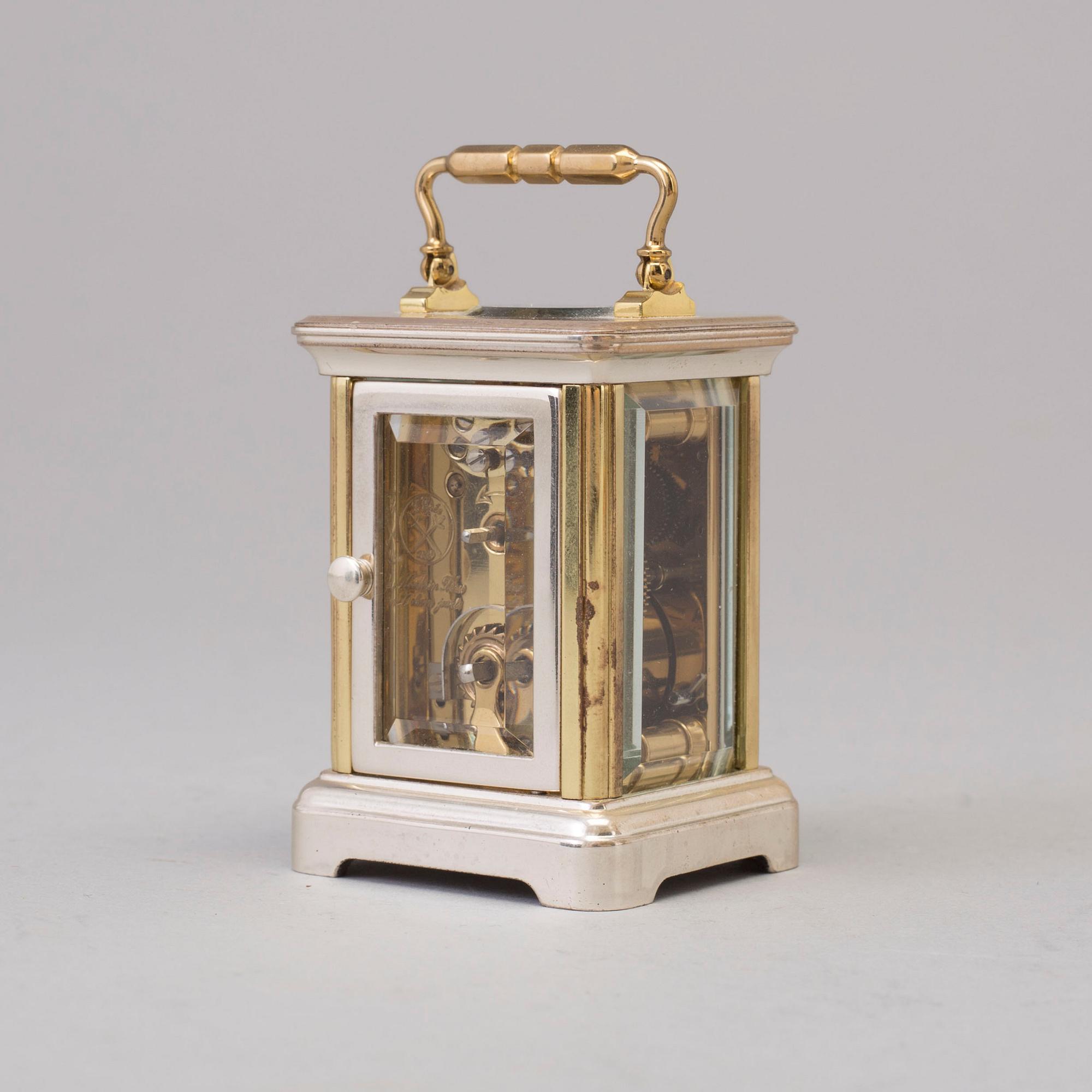 L´EPÉE, Fondée en 1839, travel alarm clock, lever escapement, second half of the 20th century.