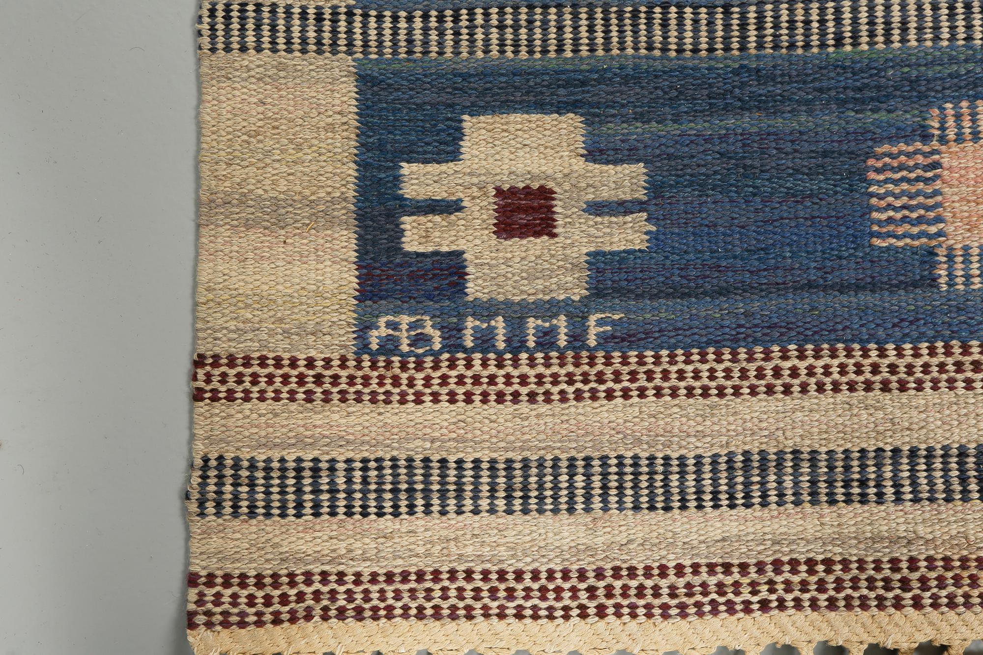 A flat weave by Marianne Richter, model "Hästhov", signed AB MMF MR, 220 x 155 cm.