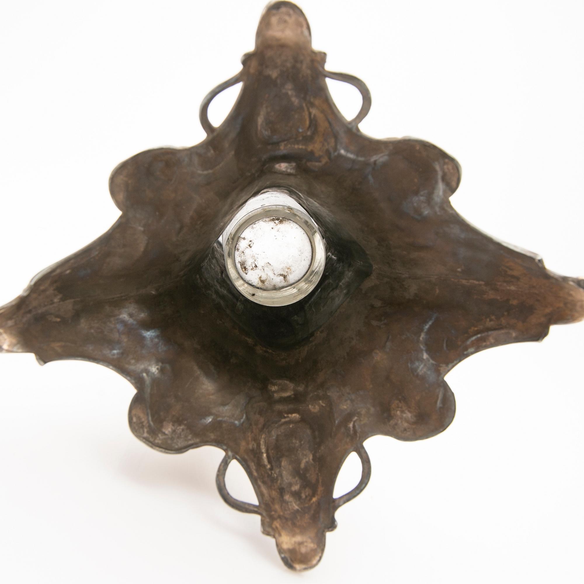 Württembergische Metallwarenfabrik (WMF), Art Nouveau vase, early 20th century.