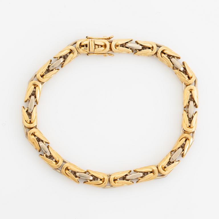 18K gold and white gold köningskette bracelet.