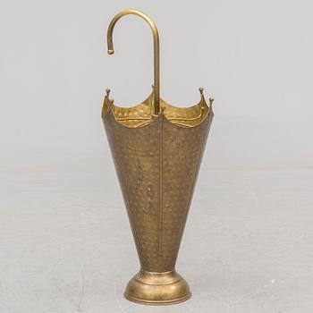 A BRASS UMBRELLA STAND, 20th century.