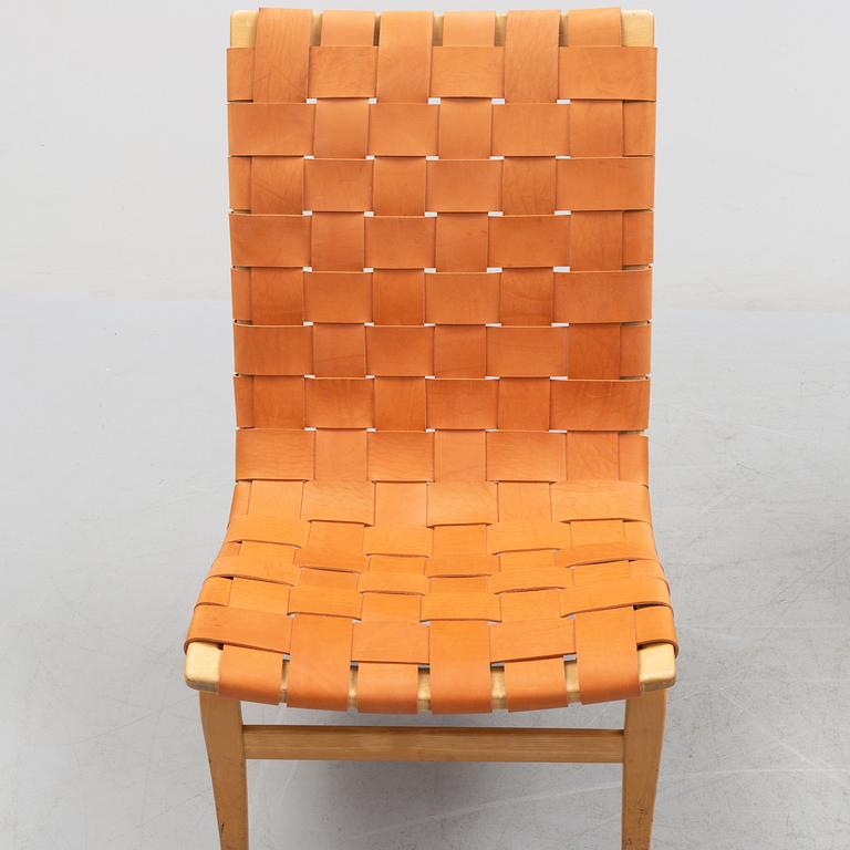 A pair of Bruno Mathsson 'Eva' lounge chairs, by Karl Mathsson, for VÄrnamo, 1965 and 1970.