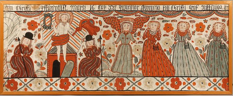 BONADSMÅLNING, möjligen Sunnerbo, 17/1800-tal.