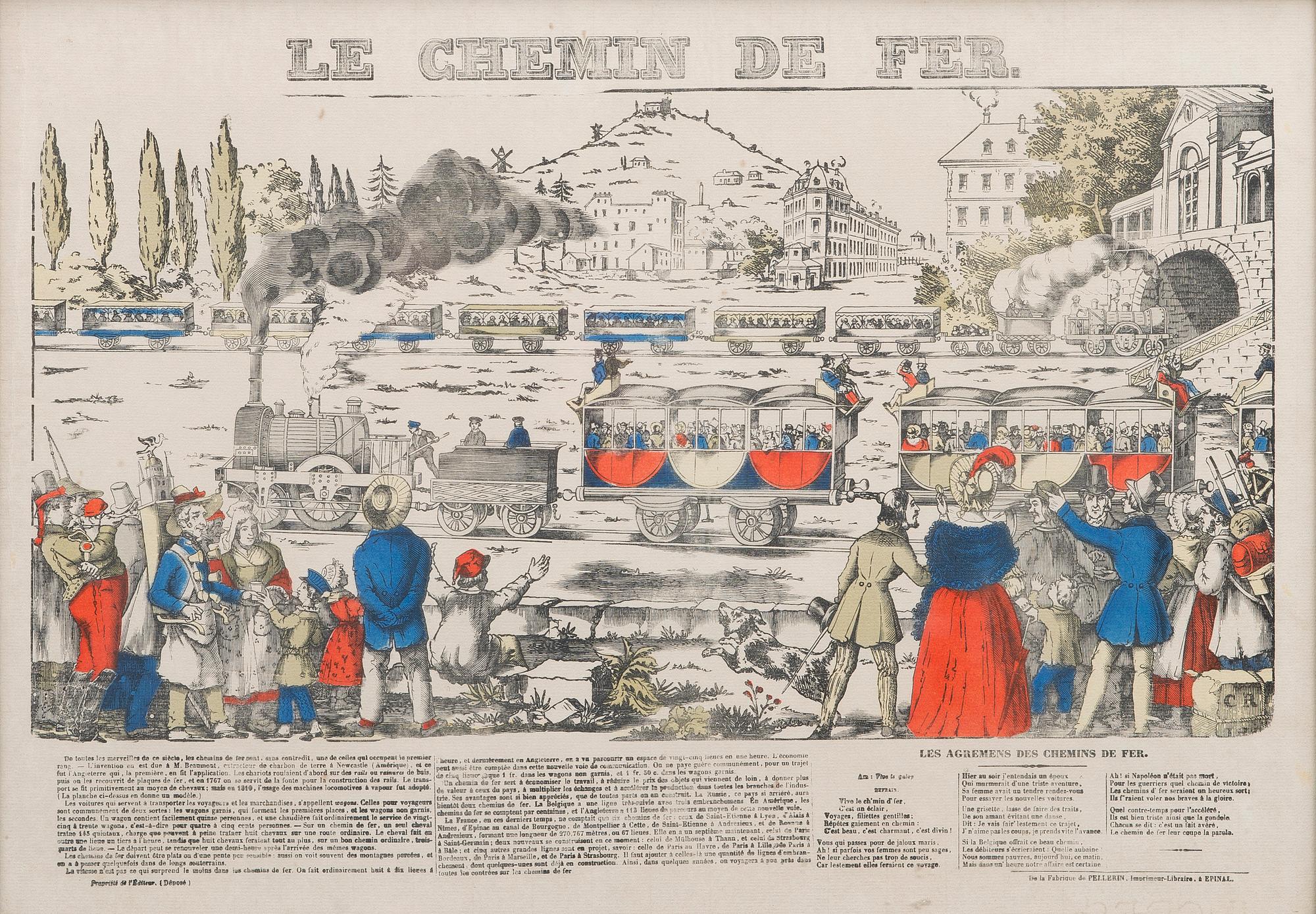 POSTER, xylograph, hand coloured, Pellerin Imagerie d’Epinal, France, end of 19th century.