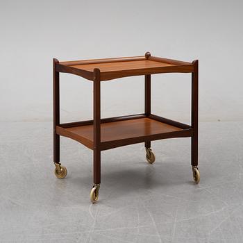 A teak veneered serving trolley, 1950's/1960's.