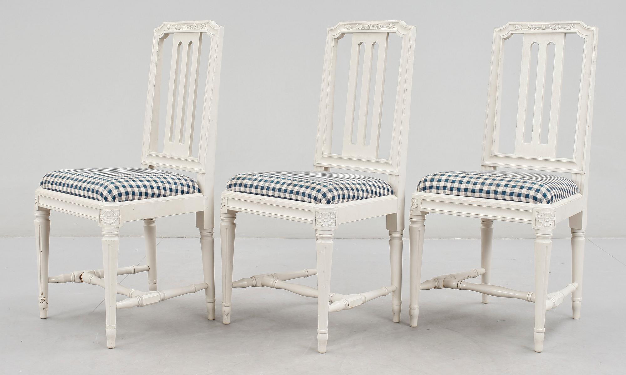 STOLAR, 3 st, "Odenslunda", Ur IKEAs 1700-tals serie. 1990-tal.
