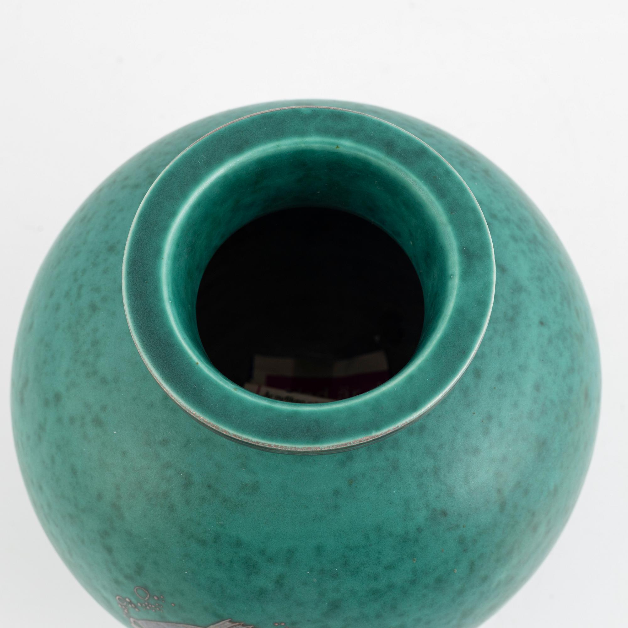 Wilhelm Kåge, vase, "Argenta", Gustavsberg.