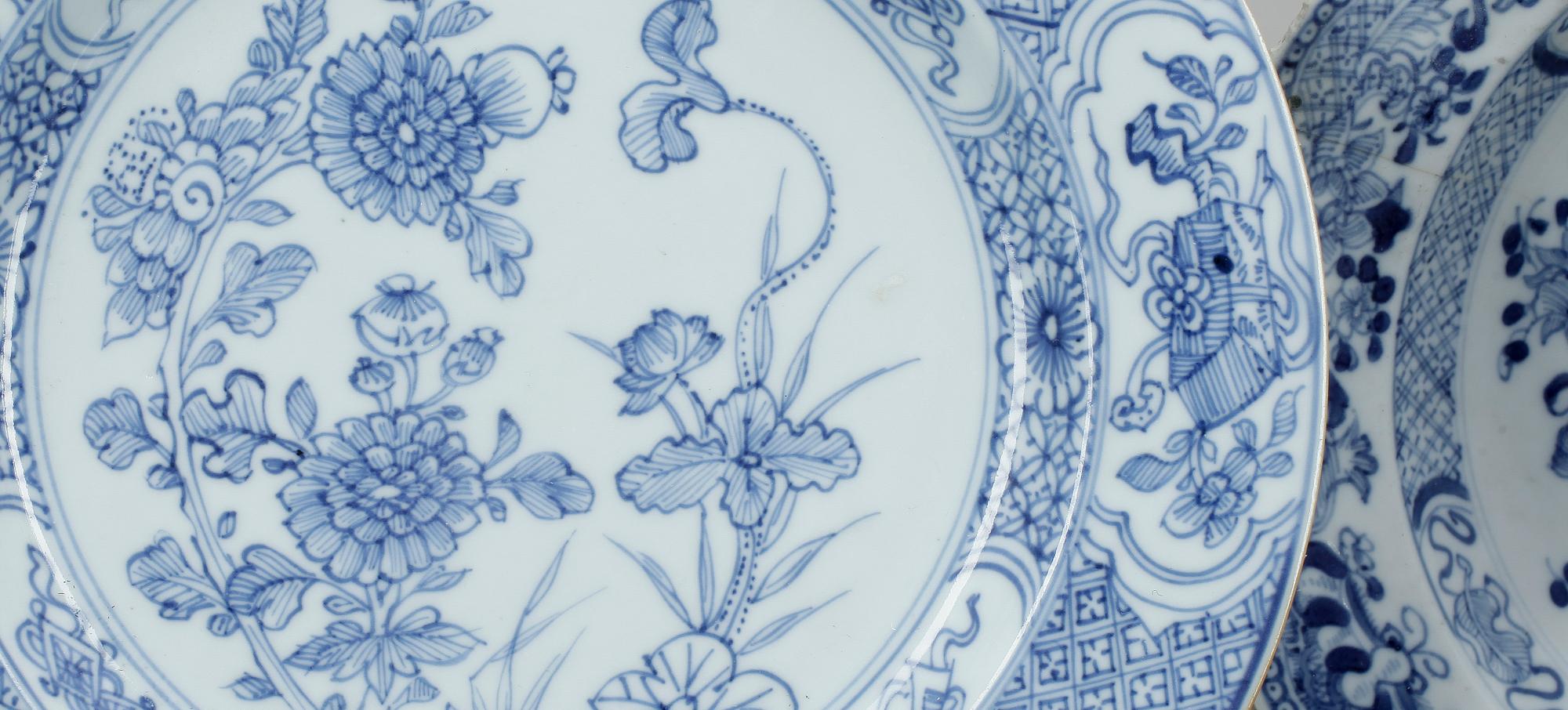 TALLRIKAR, 8 st, porslin, Kina, 1700-tal.