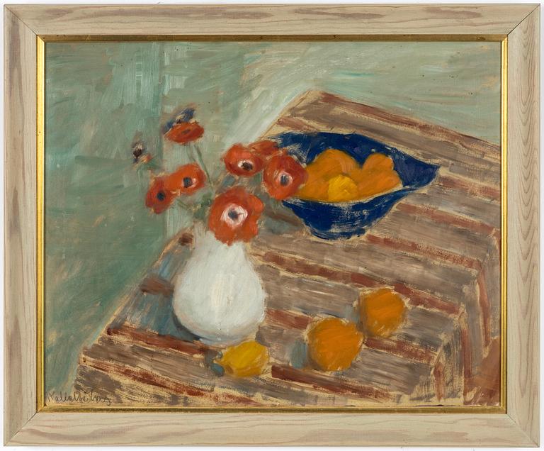Kalle Hedberg, Still Life with Anemones and Fruit.