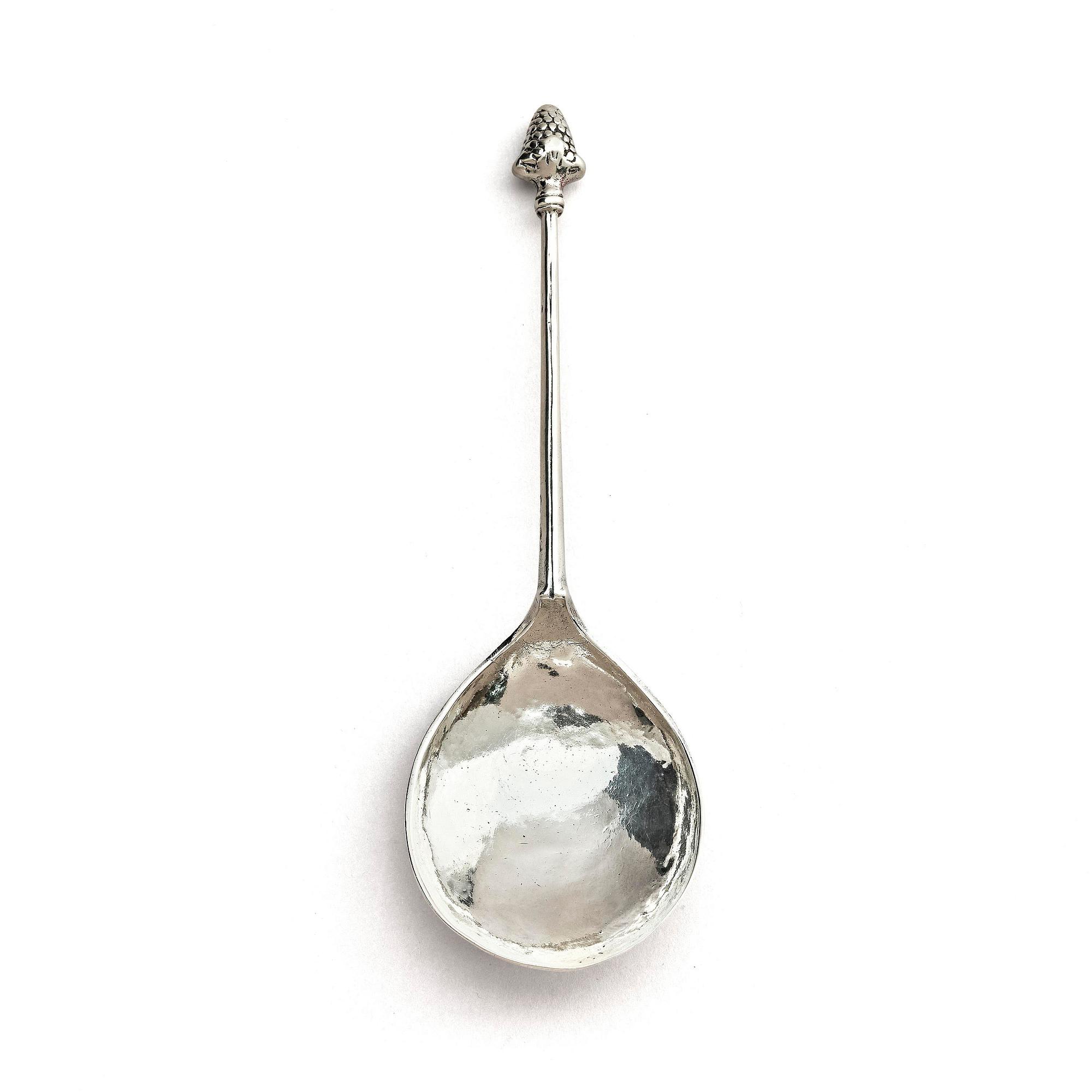 Jöran Hieronymi Bernegau, sked, silver, Norrköping (verksam 1648-1679). Barock.