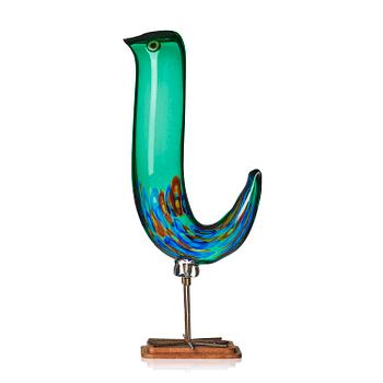 40. Alessandro Pianon, skulptur, "Pulcino", glas, fågel, Vistosi, Italien, 1960-tal.