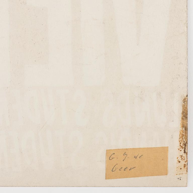 Carl Johan De Geer, affisch Vietnam, Lunds studentkår, 1968 signerad och daterad.