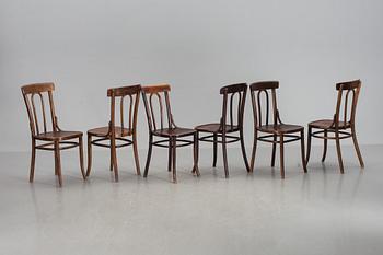 STOLAR, 6 st snarlika, bl a Thonet och Mundus, 1900-talets första hälft.