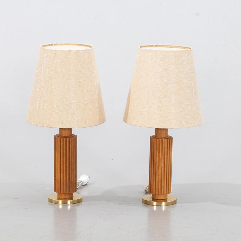 BORÉNS, a pair of table lamps, second half of the 20th century.