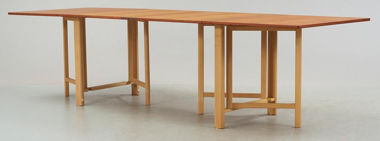 A Bruno Mathsson teak and beech gateleg table, 'Maria', Karl Mathsson, Värnamo, Sweden 1963.