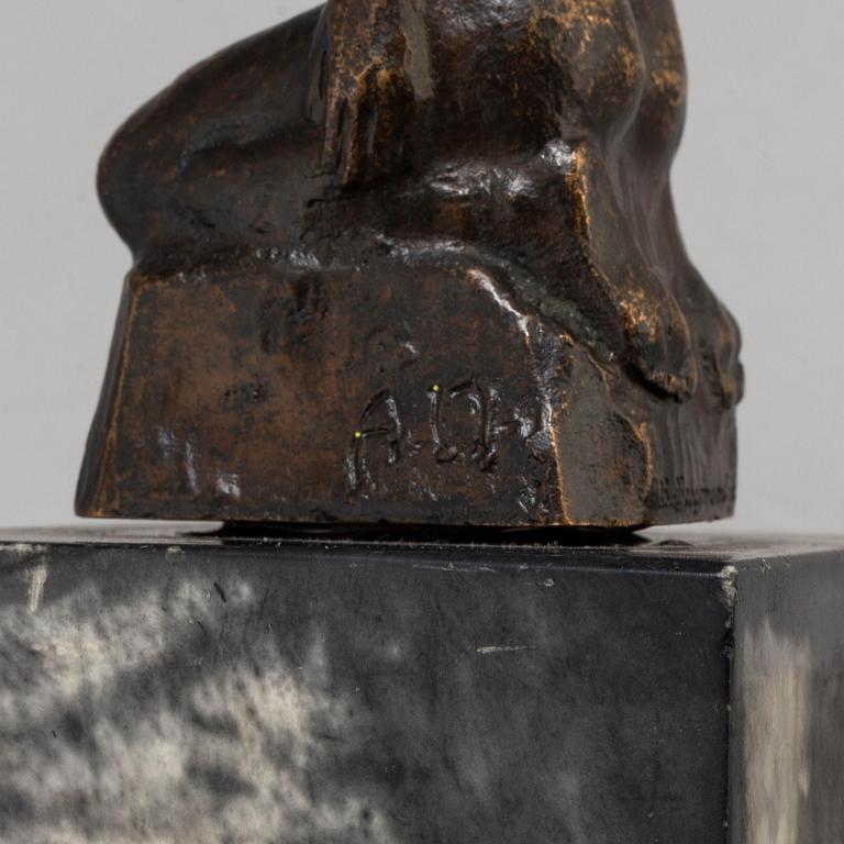 ALICE NORDIN, Sculpture, bronze. Signed with initials. Foundry mark. Height 11 cm.