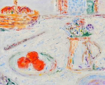 493. Helge Dahlman, "STILLEBEN MED TOMATER".