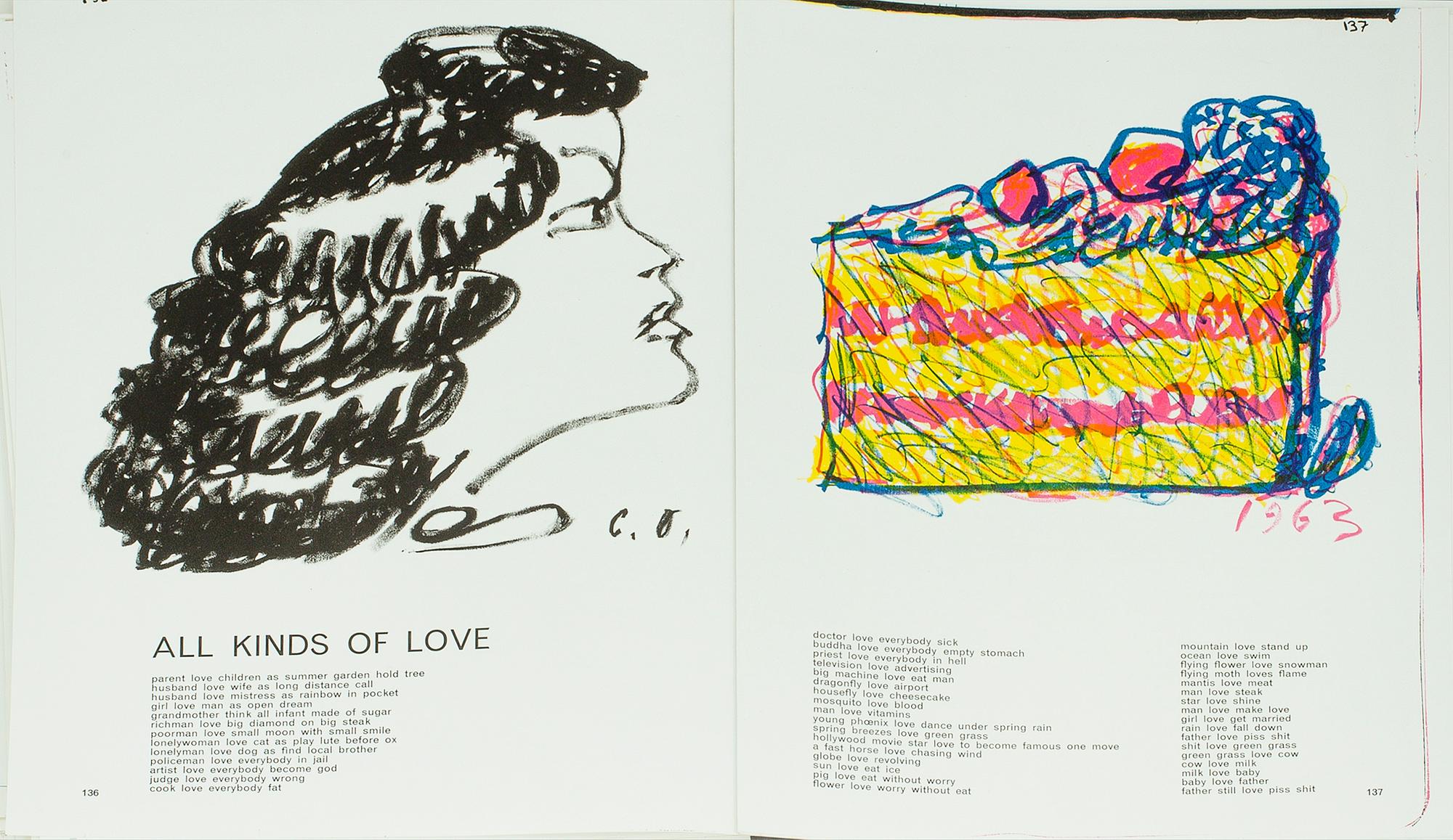 BOOK, "ONE CENT LIFE", Walasse Ting, edited by Sam Francis and published by E.W. Kornfeld, Bern, 1964. Edition 740/2000.