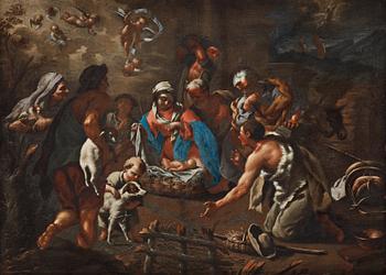 588. Guido Reni Circle of, The Adoration of the Shepherds.