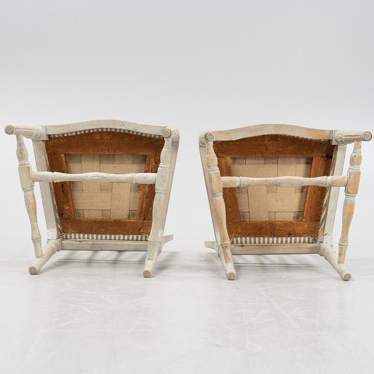 A pair of late Gustavian chairs by Erik Öhmark (master 1777-1813).