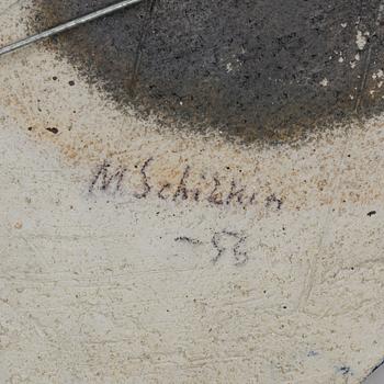 Michael Schilkin, relief, stengods, signerad M. Schilkin -56.