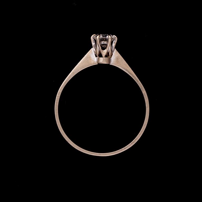 RING, 18K vitguld, diamant. H.J. Lehtovaara, Helsinki 1983. Vikt ca 1,9 g.