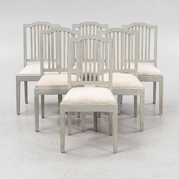 Six Gustavian style chairs, early 20th century.