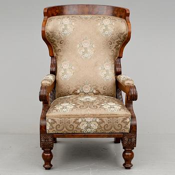 FÅTÖLJ, Baltikum, Biedermeier 1800-talets mitt.