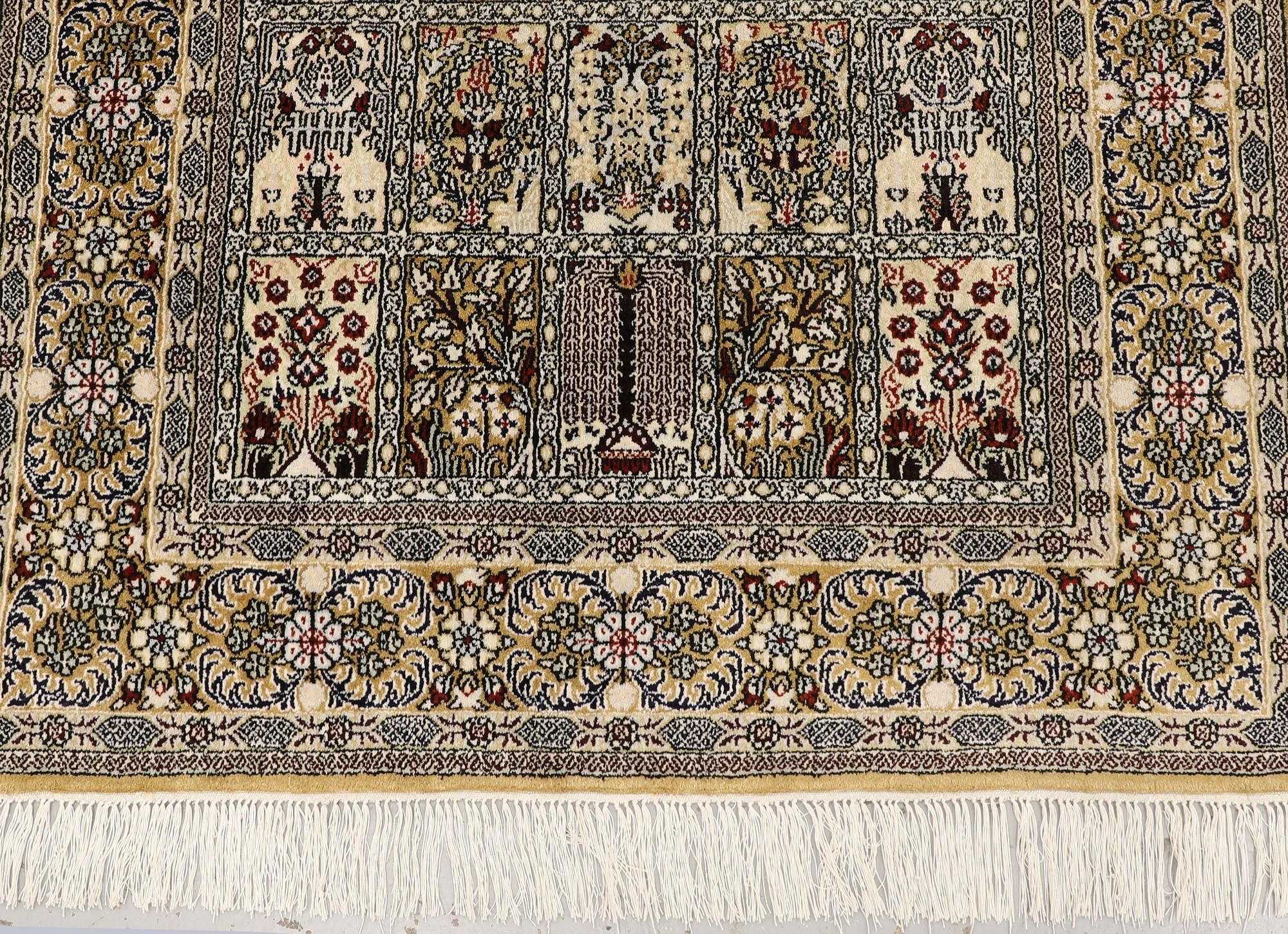 An Oriental silk rug, approx. 122 x 79 cm.